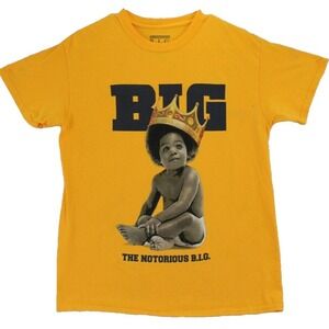 The Notorious BIG Baby Graphic T‎ Shirt Yellow Cotton Mens Size M